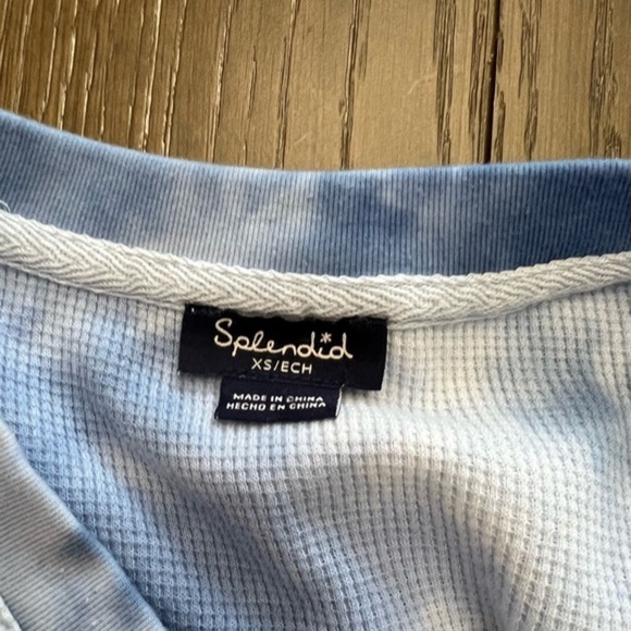 Splendid Boxy Waffle Knit Long Sleeve Tie Dye Top - Picture 12 of 12